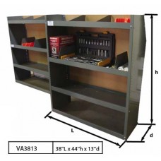Set of 2 Shelving Nissan NV200 - 38"L x 44"H x 13"D